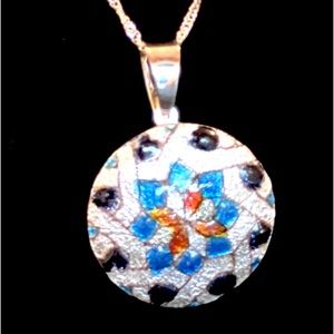 Beautiful Brand New Handmade/Artisan, Spain, 925 Silver Pendant & Necklace